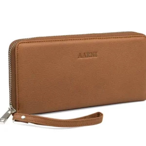 Aarni Hirvennahkainen Clutch, Konjakki/Hopea