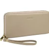 Aarni Hirvennahkainen Clutch, Taupe/Kulta