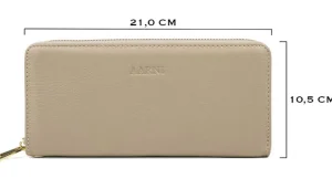 Aarni Hirvennahkainen Clutch, Taupe/Hopea