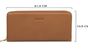 Aarni Hirvennahkainen Clutch, Konjakki/Hopea