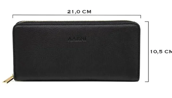 Aarni Hirvennahkainen Clutch, Musta/Hopea